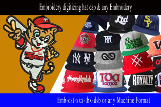 do embroidery digitizing in 3d, dst, pes, emb just 2 hours