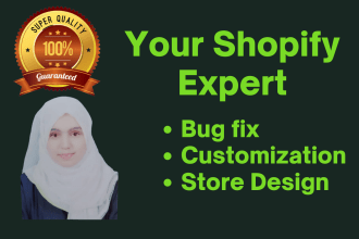 design, edit, update and bug fix your dropshipping shopify store