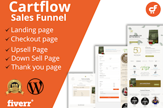 design sales funnel or wordpress sales funnel using cartflow
