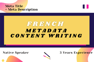 write french SEO meta title and meta description