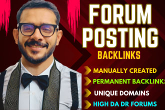 forum backlinks by posting in high authority threads manually