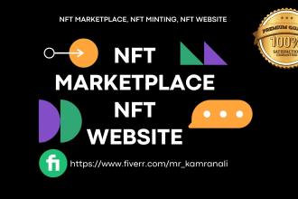 design nft website, nft marketplace, nft landing page on wordpress