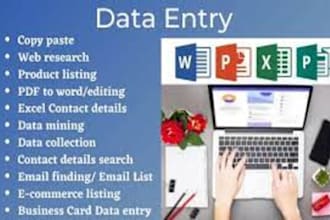 ido the data entry processing tasks