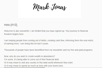 write your email copy I am really good at it