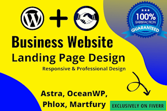 design wordpress website or wordpress business website