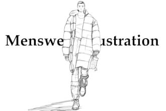 sketch or illustrate menswear fashion