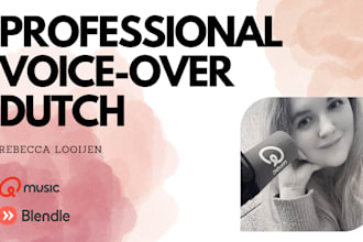 be your female dutch voice over, high quality and fast
