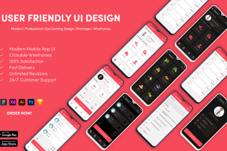 do creative mobile app design UI UX in figma