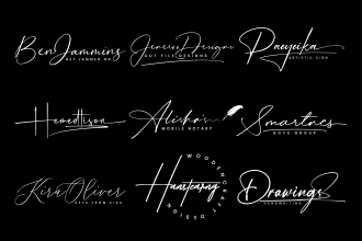 design notary signature, handwritten, calligraphy, handwriting logo