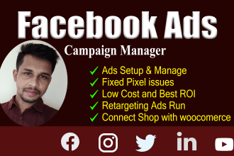 be facebook ads campaign manager, setup fb ads campaign, and ig ads