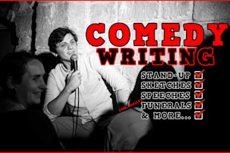 write original comedy material about anything