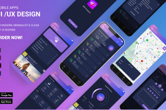 make an impressive mobile app UI design for android and ios in figma