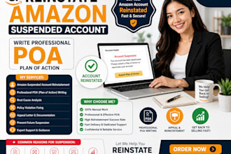 reinstate amazon suspended account write poa