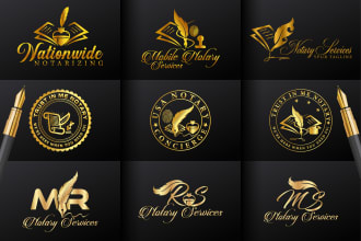 design signature, notary, signing agent and lawyers logo