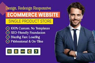 high converting wordpress ecommerce website design, single product store design