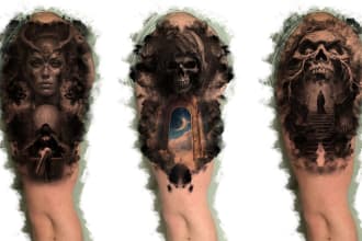 create custom realistic tattoo design