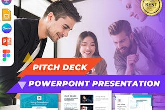 design modern pitch deck and presentation