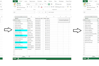 transform, format or remove duplicate records