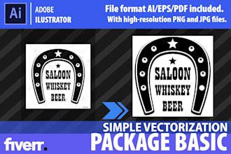 vectorize any type of logo, icons or similar
