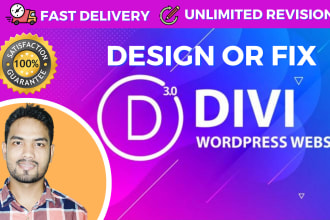 build wordpress website using divi theme and divi theme