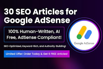 write 30 SEO bulk articles for google adsense approval