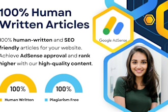 write 30 human written articles for google adsense approval