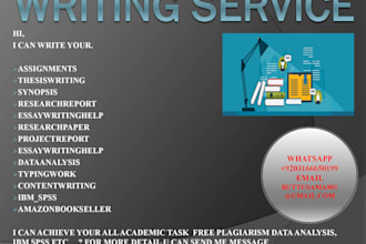 write an professional researched paper and publications