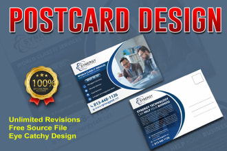 create high quality awesome postcard design,eddm, flyer design, brochure design