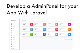 create a custom admin panel using laravel with API