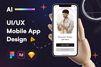 do UI UX design for mobile app in figma