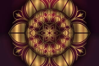 create the hand drawn luxury mandala