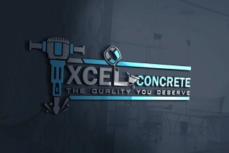 design concrete, pressure wash, welding, construction logo
