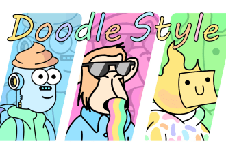 create unique character in doodle style for nft collection