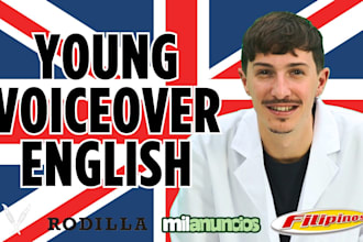 record a young voice over in english