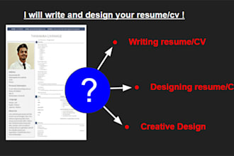 write and design your resume and cv