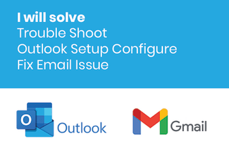 troubleshoot outlook email configure gmail