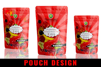 do pouch design, label design and box design