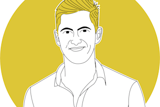 draw minimalist flat line avatar for you