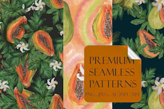 design seamless patterns for textile, fabric, prints