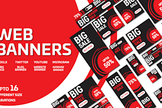 design a creative website banner, header, ads, cover