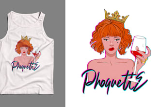 create detail illustration for t shirt
