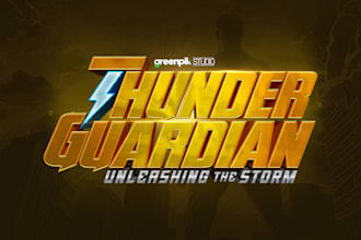 design an epic 3d style superhero logo for game or comic