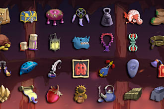 do 2d art, assets, props, icons and objects