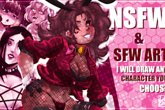 draw any characters or oc in nsfw art