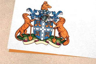 mind blowing coat of arms family crest heraldic logo