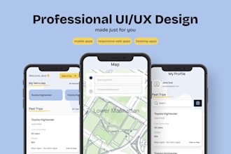 design web UI and mobile app UX on figma