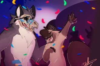 draw a halfbody of your furry character