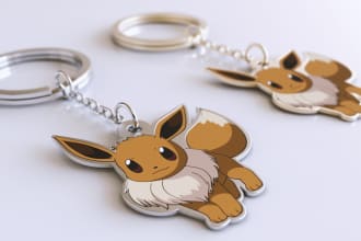 create your keychain designs in 3d for laser cutting