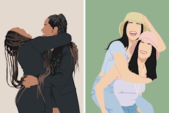 draw minimalistic flat vector illustration of your ootd