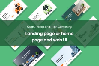 design a landing or homepage UI UX